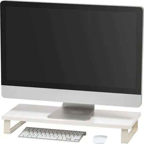 Miniatura 9 de IRIS USA Soporte organizador de monitor de PC moderno multiusos de 1 nivel con patas de metal, elevador ergonómico de escritorio y encimera