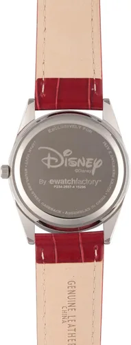 Miniatura 3 de Disney Reloj de cuarzo analógico redondo con purpurina para adultos, Rojo