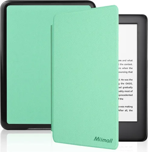 Miimall for All-New Kindle Case 11th Gen, 2022, Lightweight Premium PU Leather Bumper, Anti-Fingerprint Magnetic Auto Wake/Sleep Shockproof Case