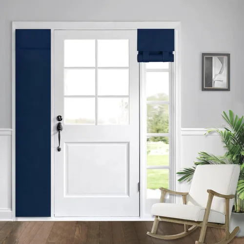 Miniatura 30 de WdFour Cortinas de puerta francesa con tacto sedoso, aislamiento térmico, reducción de ruido, cortinas opacas para puerta de vidrio y oficina