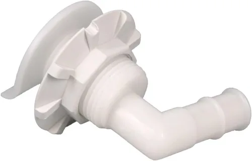 Miniatura 3 de Supra Boat Thru Hull Drain 104531 Codo de plástico blanco de 1 1/4 pulgadas