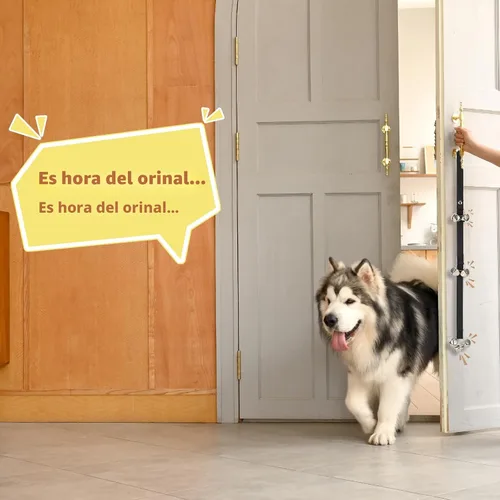 Miniatura 8 de Luckyiren Campanas de Perro Actualizadas para Puerta/Entrenamiento de Orinal/Salir al Aire Libre - Campanas para Cachorros Perros Gatito para Negro