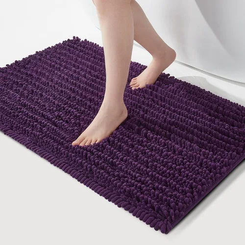 Miniatura 9 de FLOLEOPA Alfombras de Baño de Microfibra de Felpa Suave, Alfombras de Baño Absorbentes Antideslizantes Lavables a Máquina, Tapetes de Baño para Beige