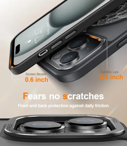 Miniatura 251 de Goodon para iPhone 15 Pro Max con protector de pantalla de privacidad, compatible con Magsafe, funda translúcida mate a prueba de golpes - Linda