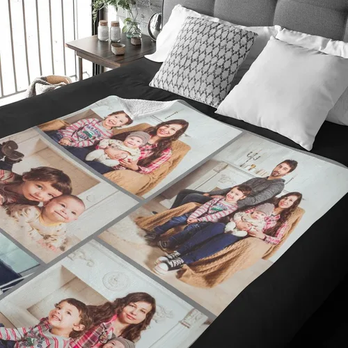 Miniatura 5 de Manta personalizada con foto, manta de franela suave universitaria, manta personalizada para regalos (5 fotos, 30 x 40 pulgadas)