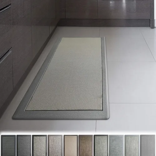 Miniatura 13 de iCustomRug Tapete ergonómico antifatiga, para estar cómodo de pie en la cocina, baño, estación de trabajo, tapete de espuma viscoelástica de 39 x 20
