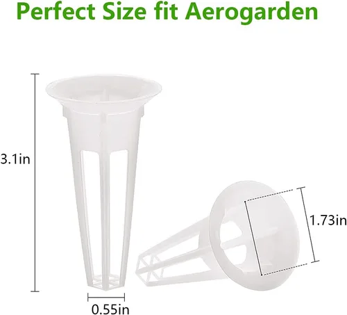 Miniatura 5 de 50 cestas de cultivo de repuesto para aerogarden, cestas de semillas compatibles con esponjas y cúpulas de cultivo, contenedores de cultivo