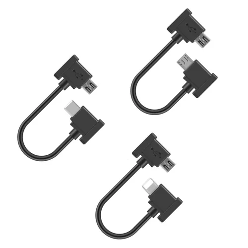 Miniatura 8 de cablecc 3 unids/set controlador remoto cable de datos tipo C y micro y micro USB para Mavic Pro Platinum Mavic Park RC Accesorios