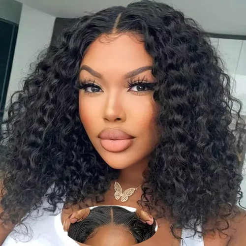 Miniatura 18 de Srakuw Wear and Go - Pelucas de cabello humano sin pegamento, precortadas con encaje frontal, pelucas para mujeres negras, sin pegamento, onda