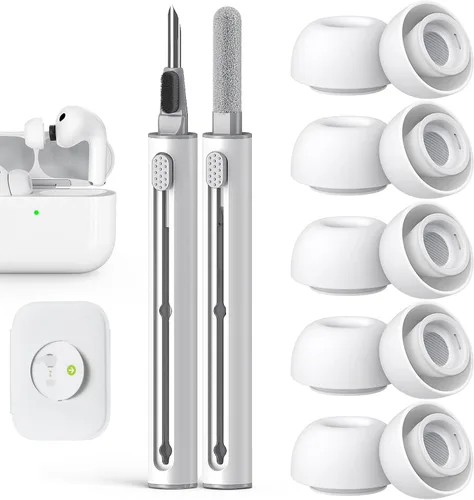 Miniatura 34 de Pohgelan Compatible con AirPods Pro de 2ª/1ª Generación Puntas de Repuesto para Auriculares, con Orificio de Reducción de Ruido y Pantalla