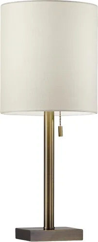 Miniatura 8 de Adesso Lámpara de mesa de acero cepillado con pantalla blanca, luz de acento moderna para dormitorio, sala de estar y decoración de la casa, 22