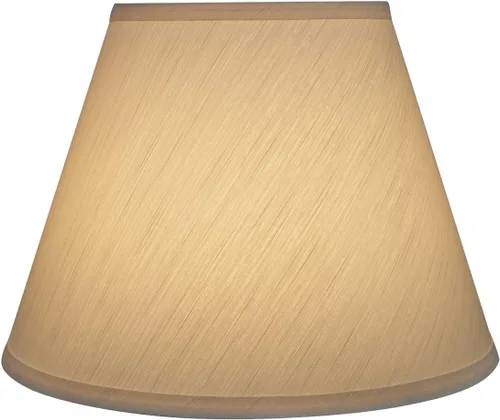 Miniatura 3 de Aspen Creative 32684A Pantalla de lámpara de construcción de araña con forma de imperio de transición en tela texturizada de lino crema, 7 pulgadas