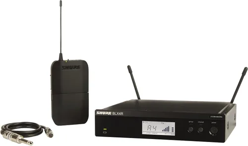 Shure BLX14R Sistema inalámbrico UHF para guitarra y bajo, duración de la batería de 14 horas, rango de 300 pies, UHF | Incluye cable de instrumento