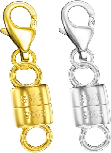 Miniatura 11 de Dailyacc cierres magnéticos para collares de langosta de plata 925 y cierres de seguridad en plata esterlina con convertidores de joyería de oro