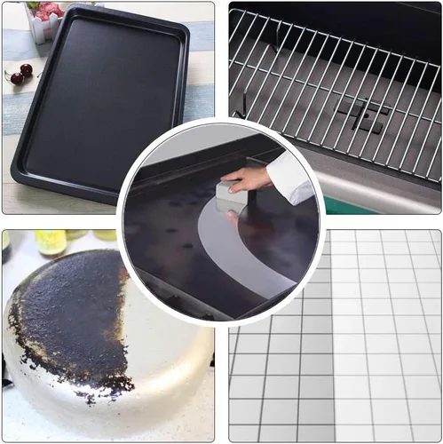 Miniatura 6 de Bloque de ladrillos de limpieza para plancha, limpieza de parrilla resistente, ladrillos de piedra, cocinas de parte superior plana, limpiador