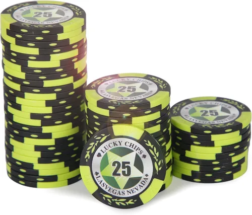 Miniatura 9 de ORIENGEAR Fichas de póquer profesionales, 50 fichas de póquer de 0.49 oz compuestas con denominación clara, fichas numeradas para juegos de cartas