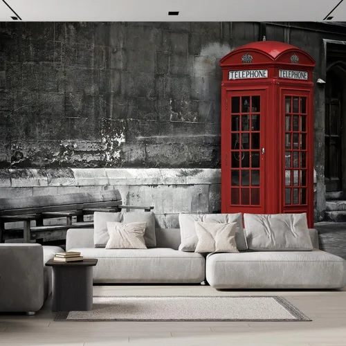 wall26 Adhesivo decorativo para pared, cabina telefónica británica en Londres, no se pega ni se pega, papel tapiz no tejido decorativo para