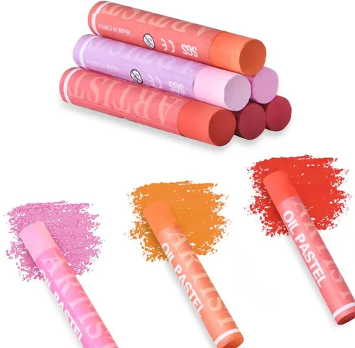 Miniatura 9 de Mifuner Juego de pasteles suaves al óleo (12 palos, 2 colores), colores pasteles al óleo pesados vibrantes y cremosos, suministros de arte pastel