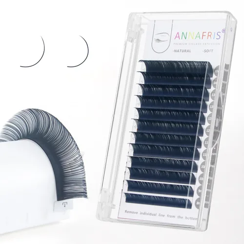 Extensiones de pestañas individuales de colores Morandi, extensiones de pestañas de volumen, pestañas postizas de imitación de visón de color (azul