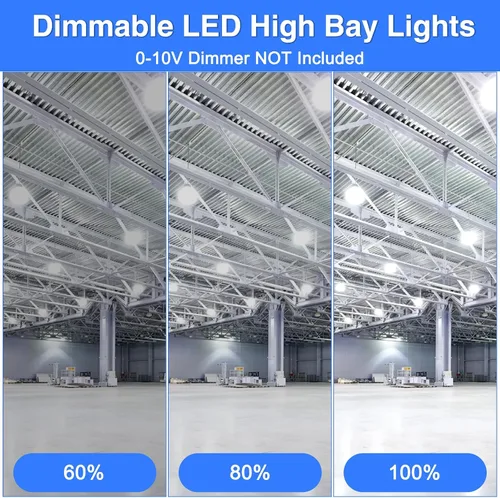 Miniatura 4 de 150W UFO LED alta luz de la bahía 22500LM ETL listado alta bahía LED tienda luces 5000K 0-10V regulable para almacén garaje AC100-277V