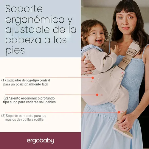 Miniatura 3 de Ergobaby Upsie Eslinga de Cadera – Portabebé Azul Medianoche – Eslinga Ajustable y Ligera para Niños Pequeños – Diseño Ergonómico y Transpirable
