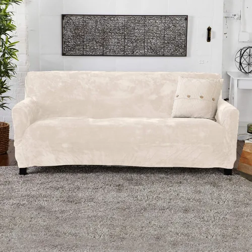 Miniatura 2 de Great Bay Home Funda elástica de felpa de terciopelo para silla con brazo, protector de muebles de silla de terciopelo, suave, antideslizante, alta