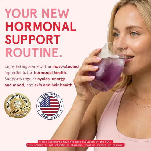 Miniatura 2 de Peach Perfect Multivitamínico en polvo de inositol, sabor a fresa y acai - 3 - Apoya la salud de la mujer, 30 SVG