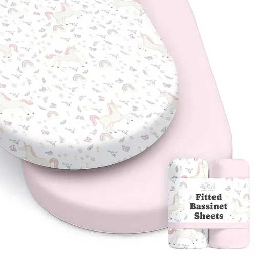 Miniatura 48 de Sábanas de cuna neutrales – Sábanas bajeras para cuna de bebé niña y niño – Paquete de 2 colchones estándar y niños pequeños – Mezcla de algodón