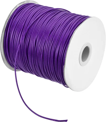 Miniatura 66 de MECCANIXITY Cordón encerado de poliéster encerado de 0.031 in, cuerda de cera de 175 yardas para hacer pulseras, collares, cuentas, joyería y Caqui