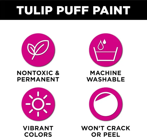 Miniatura 4 de Pintura para tela Tulip Puff con acabado metálico, pintura permanente para manualidades para ropa, proyectos de bricolaje, no tóxica, 4 fl oz, 3 Oro