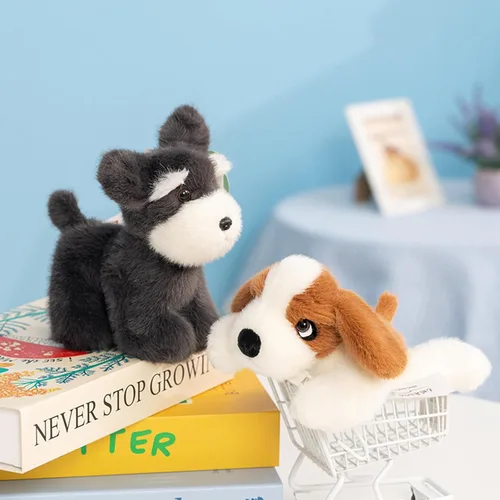 Miniatura 5 de PEACH CAT Basset Hound Perro de Peluche Animal de Peluche Lindo Peluches de Cachorros Pequeños Juguetes de Peluche Regalos para Niños