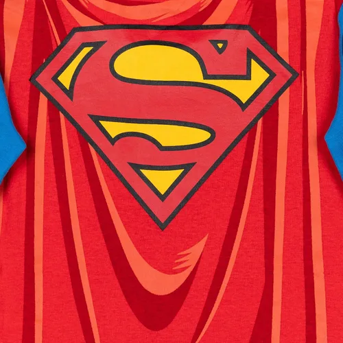 Miniatura 7 de DC Comics Justice League Batman Superman - Conjunto de pijama de 2 piezas camiseta de manga larga y pantalones