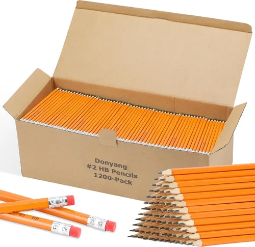 Miniatura 8 de Donyang Paquete de 600 lápices HB #2 a granel, preafilados con borradores, suministros para profesores, accesorios esenciales de oficina, lápices
