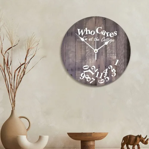 Miniatura 3 de Reloj de pared de madera rústica personalizado de 10 pulgadas, silencioso sin tictac, funciona con pilas, para sala de estar, dormitorio, cocina, En