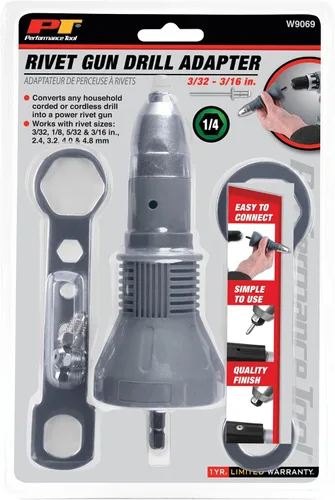 Miniatura 9 de Performance Tool Adaptador de taladro para pistola de remache W9069