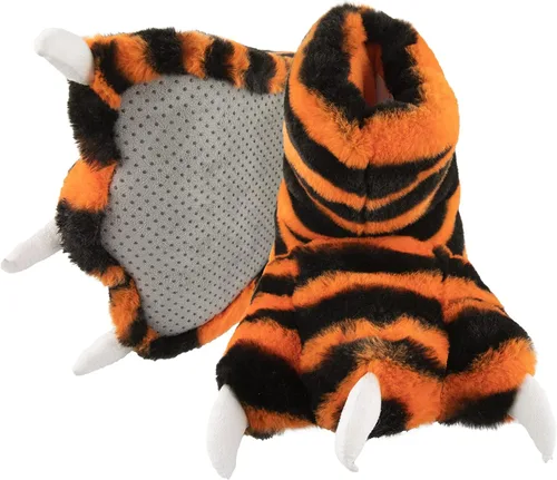 Lazy One - Pantuflas con diseño de garra de animal para niños y adultos, disfraz divertido para niños, cálidas pantuflas peludas