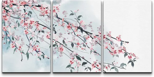 Miniatura 87 de wall26 Lienzo enmarcado para pared, juego de arte con trazos de pintura roja y naranja vibrante, paisaje, formas abstractas, ilustraciones, arte