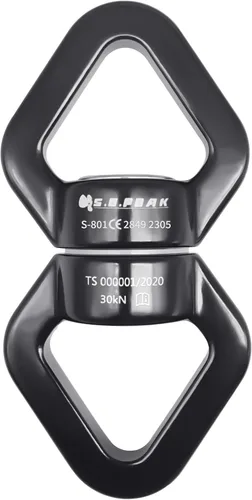 Columpio giratorio de 30 kN, dispositivo giratorio de 360 ° certificado CE, accesorio colgante silencioso para columpio de árbol, danza aérea