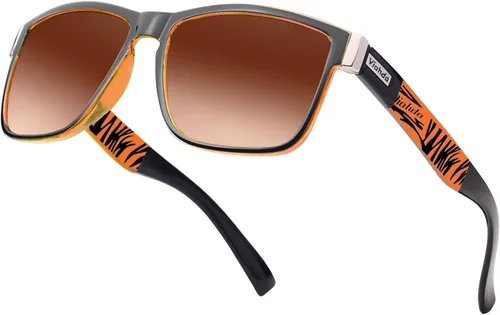 Miniatura 20 de Gafas de sol deportivas polarizadas para hombre Ciclismo Correr Pesca Golf Moda Gafas de sol Mujeres HD6009 C11 Azul Naranja Montura Azul Espejo