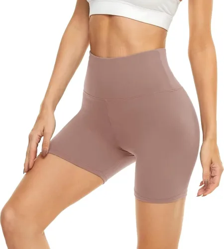 HIGHDAYS Pantalones cortos de ciclista de 5 pulgadas para mujer, cintura alta, control de abdomen, elásticos, pantalones cortos de entrenamiento