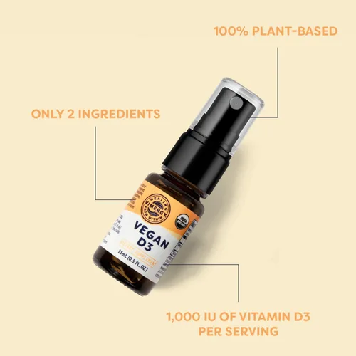 Miniatura 3 de Vimergy Vegano D3 – Beneficios de la función inmunológica* – Certificado USDA orgánico, vegano, sin gluten – 1000 UI/porciones, 96 porciones
