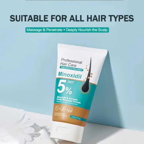 Miniatura 7 de Crema hidratante de cuero cabelludo de minoxidil al 5%, crema de masaje de cuero cabelludo de minoxidil para el crecimiento del cabello con péptido