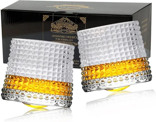 Miniatura 8 de Vaso de whisky, vaso de whisky antiguo de 10 onzas, caja de regalo para whisky escocés, bourbon y vodka, etc., perfecto para fiestas, bares