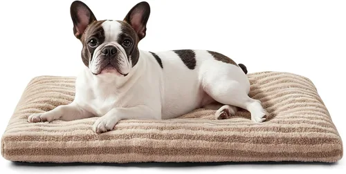 Miniatura 10 de FURTIME Cama Lavable para Perros de Tamaño Grande, Camas de Jaula para Perros de Lujo, Almohada Cómoda y Esponjosa para Perros, Alfombrilla Gris