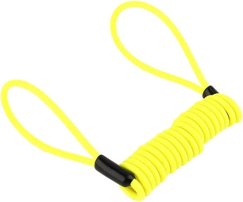 Cable de resorte recordatorio de motocicleta de 3.9 ft, cable de recordatorio de bloqueo de disco, cable de recordatorio de resorte de seguridad