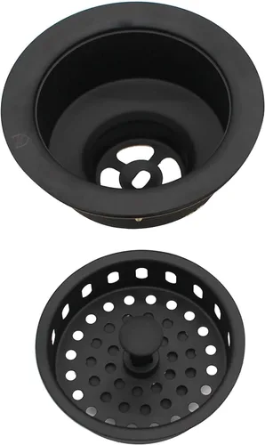 Miniatura 3 de Westbrass D214-62 - Colador grande para fregadero de cocina de 3-1/2 pulgadas, color negro mate Mate negro