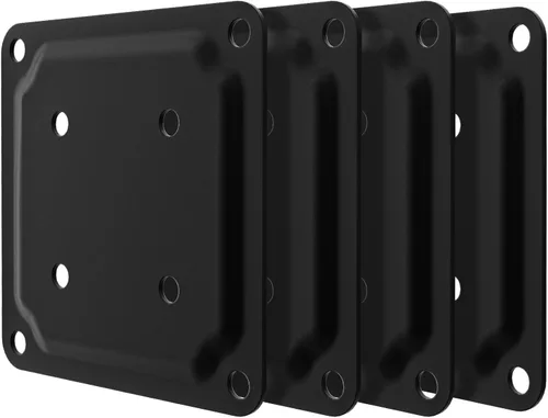 ForoGore Conector de placa de poste de madera de 4 x 4 pulgadas, base de poste de cubierta con recubrimiento de polvo, base de anclaje para poste de