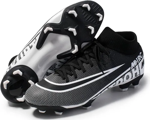 Zquaus Tacos de fútbol para hombre zapatos de fútbol atléticos para caminar tacos Ag para entrenamiento al aire libre