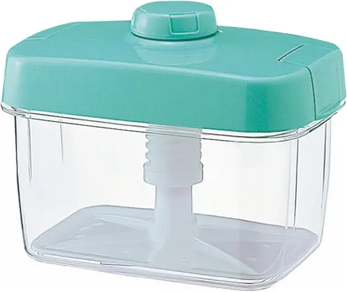 Miniatura 15 de Tsukemono - Contenedor rectangular para hacer pepinillos instantáneos, fabricado en Japón, sin BPA (azul 0.8 L)