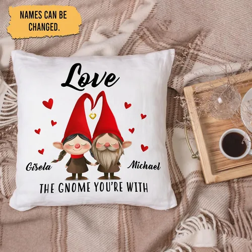 Miniatura 2 de Hyturtle Almohada personalizada de gnomo para pareja (inserto incluido), regalo para esposa, marido, aniversario, boda, cumpleaños, despedida